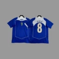 2004 Brazil Away (Blue) + Custom 8