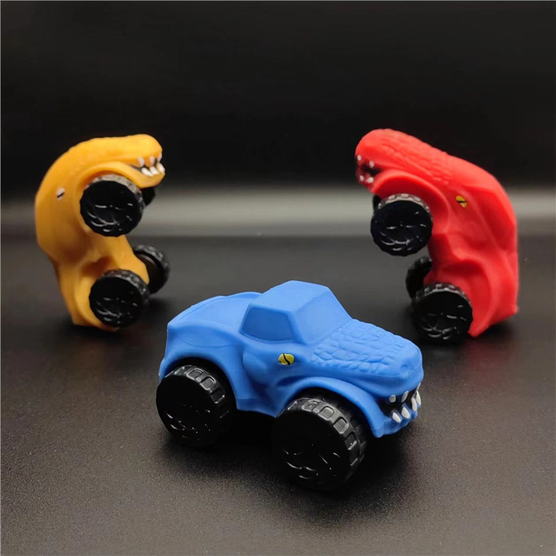 Tiktok-Style Stress-Relief Pull Car Transforming Car Creative Wheeled Sand Scooter Popular Dinosaur Police Car