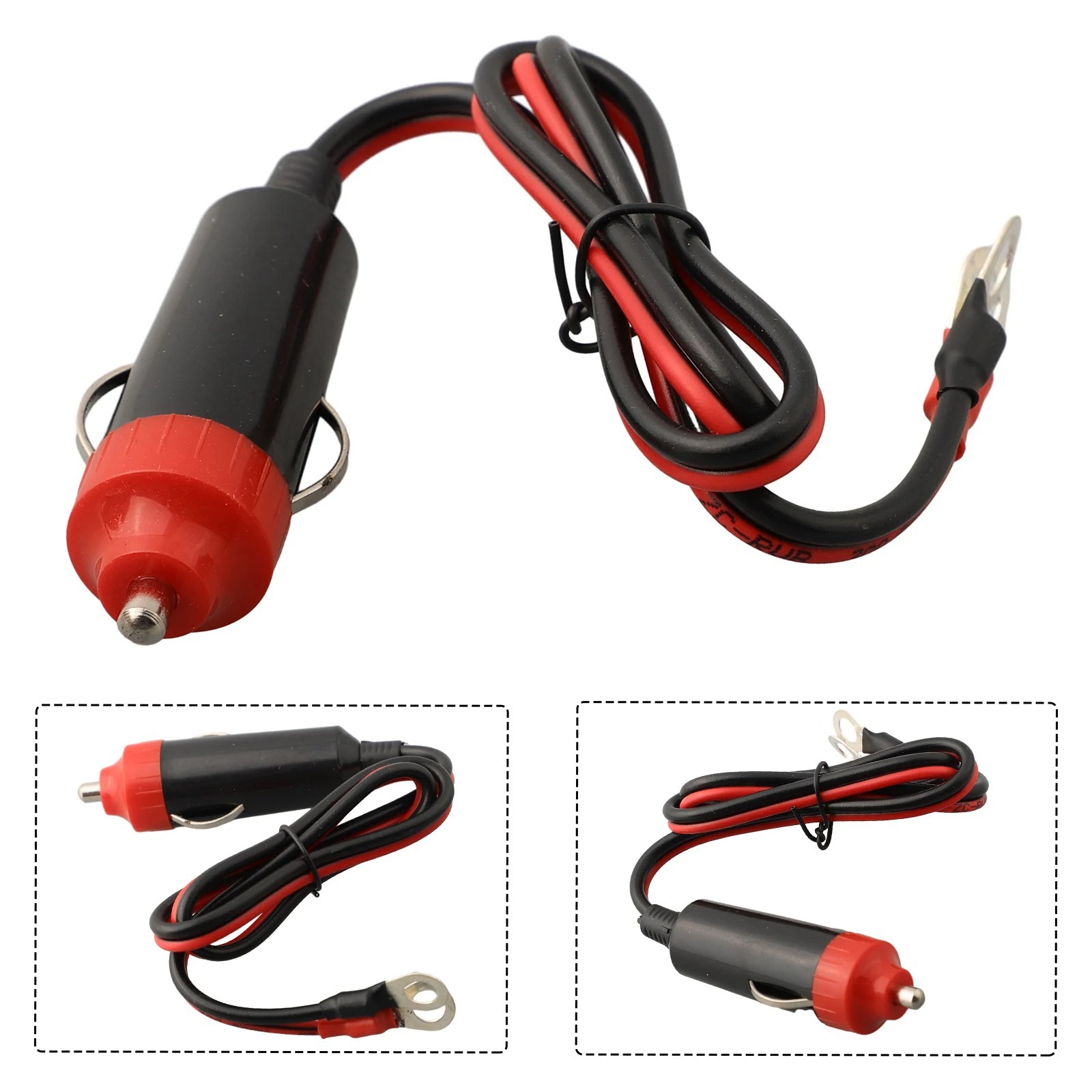Cross-border exclusive 12V car power inverter cable 50cm with car cigarette lighter plug and battery hole