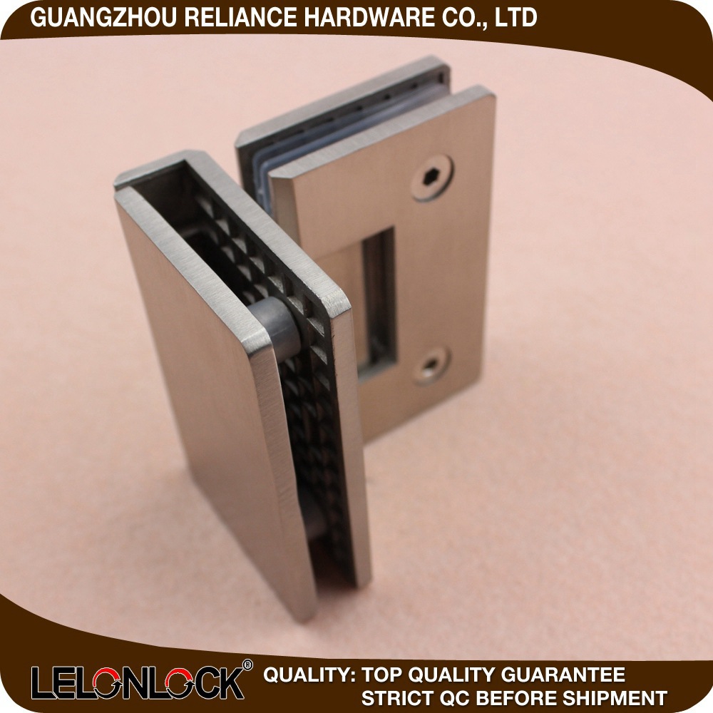 Acero inoxidable fundido 90 grados abrazadera de baño bisagra de ángulo recto abrazadera de puerta de baño accesorios de hardware de ducha de hotel