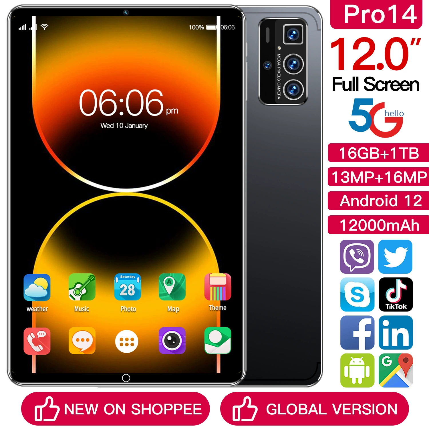 Планшетный умный ноутбук, pro14, Android