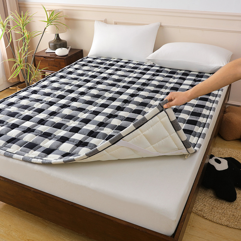 블랙 미디엄 그리드 [A급 원사 염색 워싱 코튼]