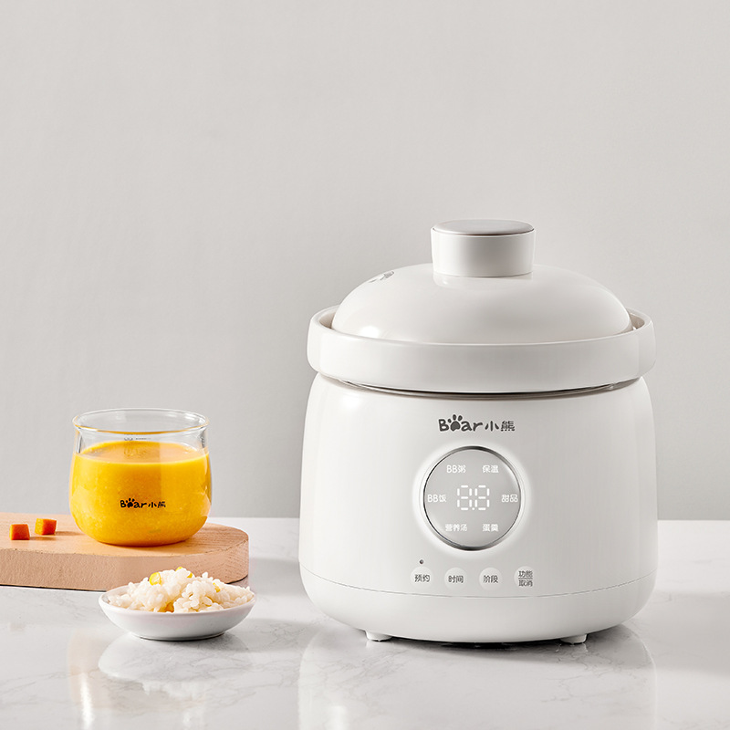 ベアフードポット BBG-C10Z7 ベビー微圧力炊飯油 小型電気シチューポット おかゆ専用BBスープ|undefined