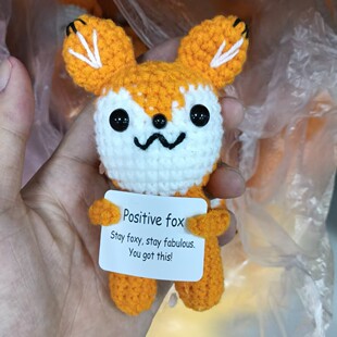 Popular Handmade Knitted Ornaments, Handmade Crocheted Positive Energy Encouragement Cards, Emotional Support Crocheted Dolls