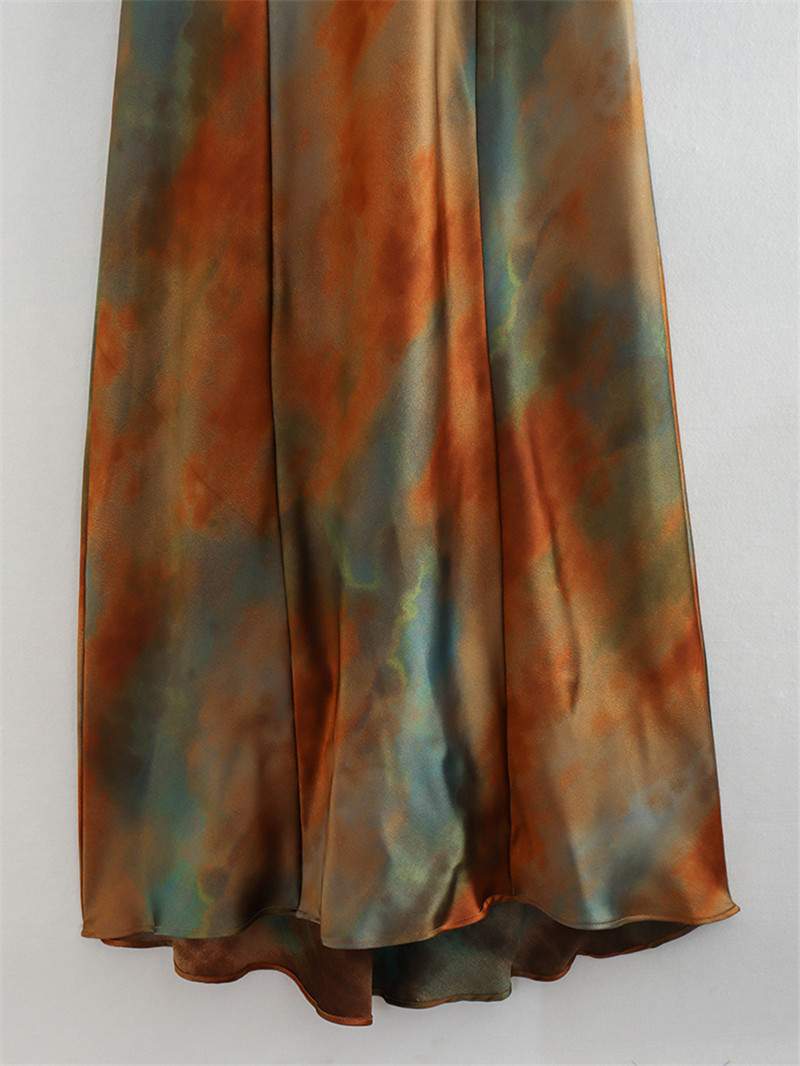Women's Gender Wholesale Women's Sexy Streetwear Backless Tie Dye Holiday Beach Strap Sleeveless Strap Dress