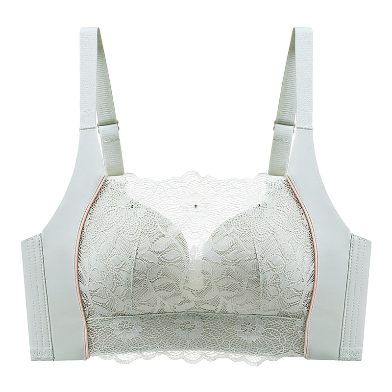Ropa interior sin costuras Sujetador de pecho pequeño push-up Delgado Sujetador de pecho inalámbrico anti-flacidez Sujetador de encaje ajustable mujeres