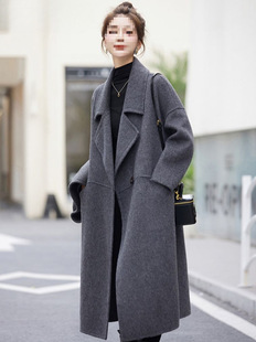 This Year's Popular Autumn and Winter Double-Sided Woolen Outwears for Women 2024 New Wool Mid-Length Warm Woolen Outwears