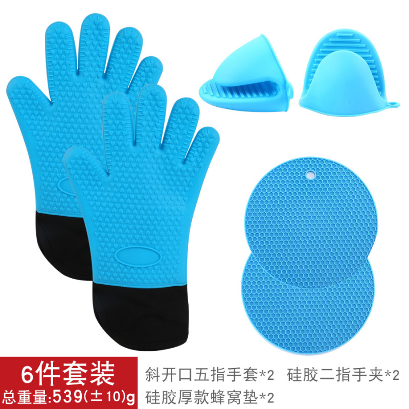 現物家庭用厨房焙煎セット高温オーブン焙煎ツールとロングタイプのシリカゲル断熱セット卸売り|undefined