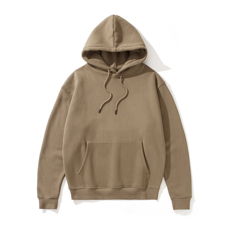 Men's Hooded Sweatshirt Heavyweight Solid Colour Urban Style_voghion.com