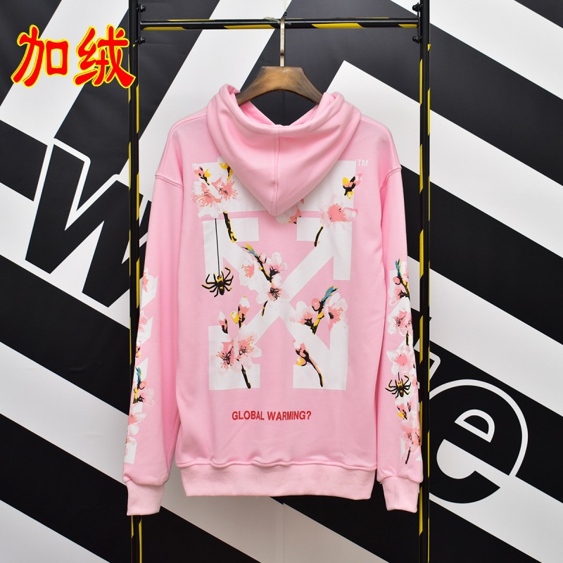 Comercio exterior transfronterizo suéter ow marca de moda clásico Rosa melocotón con capucha jersey blanco manga larga chaqueta de lana