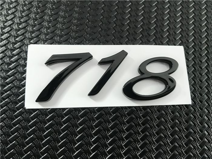 Porsche 718 Boxster T emblem, Cayman S emblem, GTS rear emblem, English lettering emblem, modification