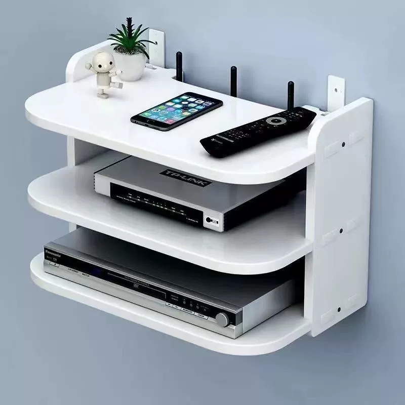 Маршрутизатор, установленный на стене, с коробкой для хранения WiFi, свободное отверстие для настенного крепления телевизора, настройки приставки