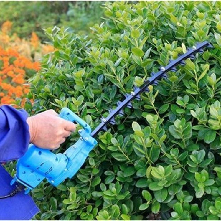 电动双刀篱笆修剪机 园艺造景修剪绿篱机 手持式球形树篱修剪机器