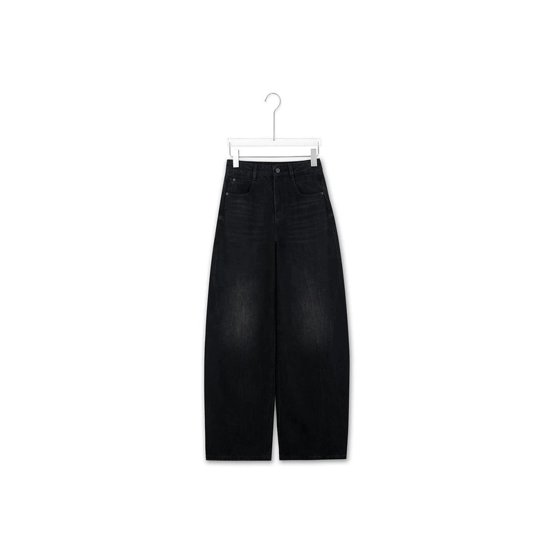 Customized Cross-Border High-Quality Mid-Waist Loose Breathable Denim Casual Work Pants Paired with Short Boots and Wide-Leg Soft Denim Pants