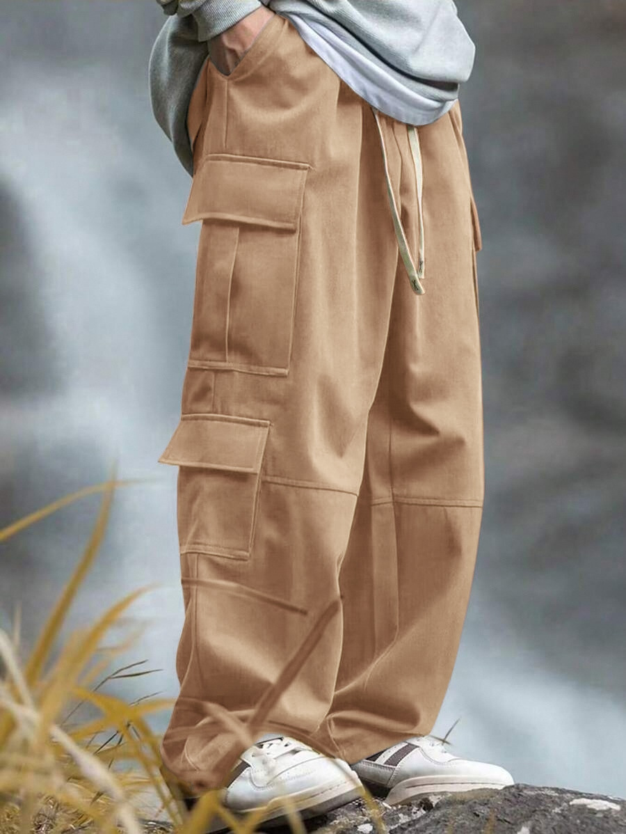 Comercio exterior transfronterizo de Europa y Estados Unidos Amazon pantalones de trabajo recto para hombres al aire libre diseño suelto multi-bolsas pantalones de trabajo para hombres