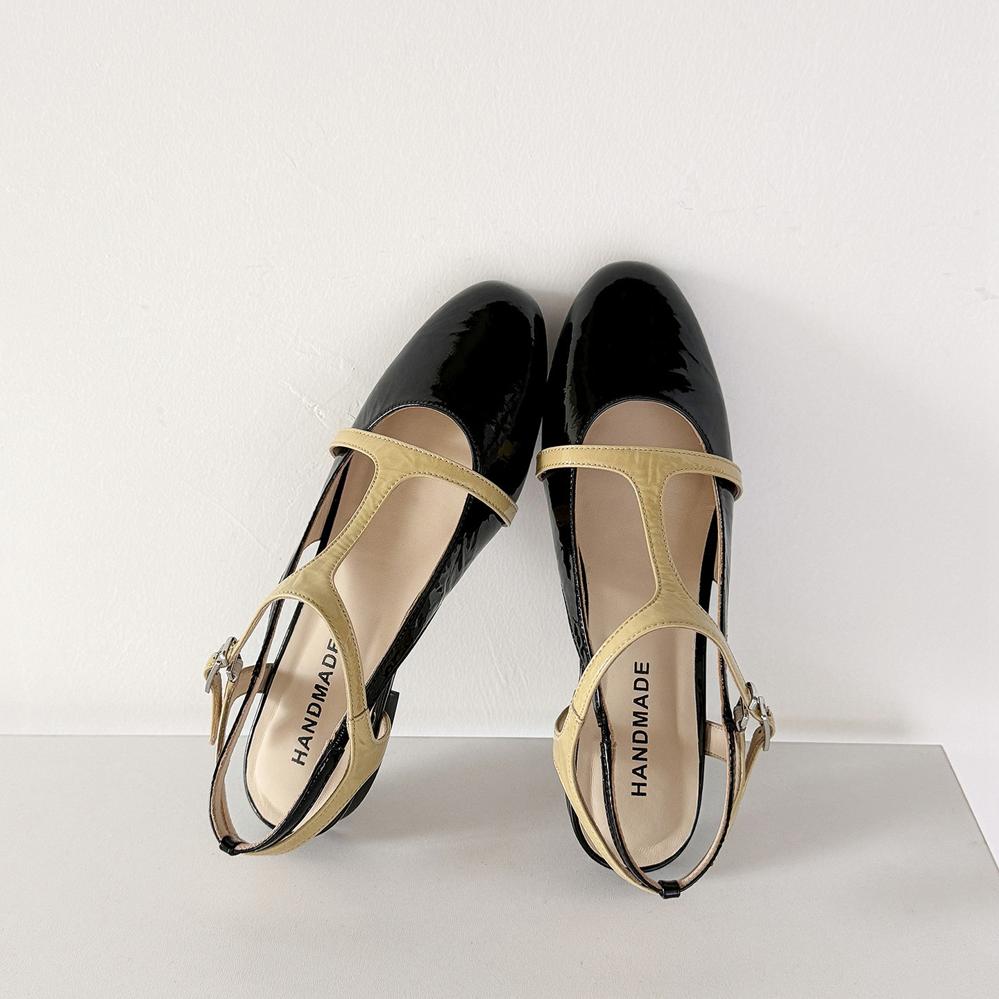 Sandal nữ quai chữ T đế bệt phối màu thời trang — đen chi tiết 27