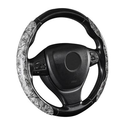 Steering wheel cover Leather Texture, Wear-Resistant and Non-Slip, Cross-Border