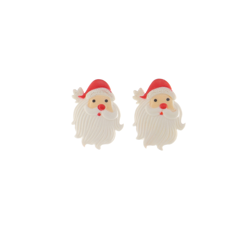 Cartoon Christmas Snowman Bell Resin Earrings Wholesale Jewelry Nihaojewelry display picture 6