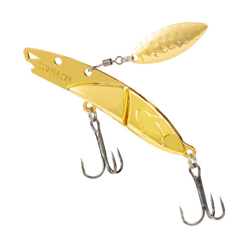 Skimming shark|Long-range cast Luya rotating sequins vib iron plate sequins lead fishing bait bionic bait Luya bait cocked mouth flying water dog