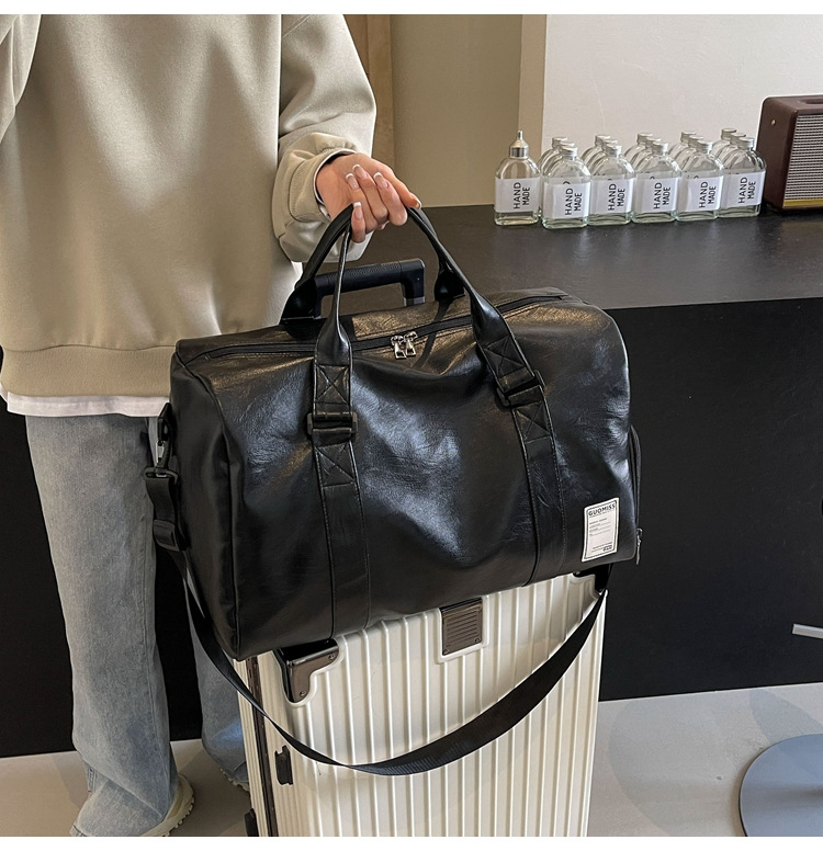 Men's high-end travel bag, large-capacity sports and fitness bag, women's leather travel clothes, luggage bag for men undefined