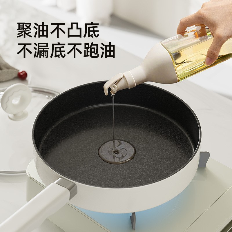 Nueva olla de sopa, sartén de dos piezas, sartén con titanio, olla de sopa recubierta de flúor, estufa general, sartén al por mayor