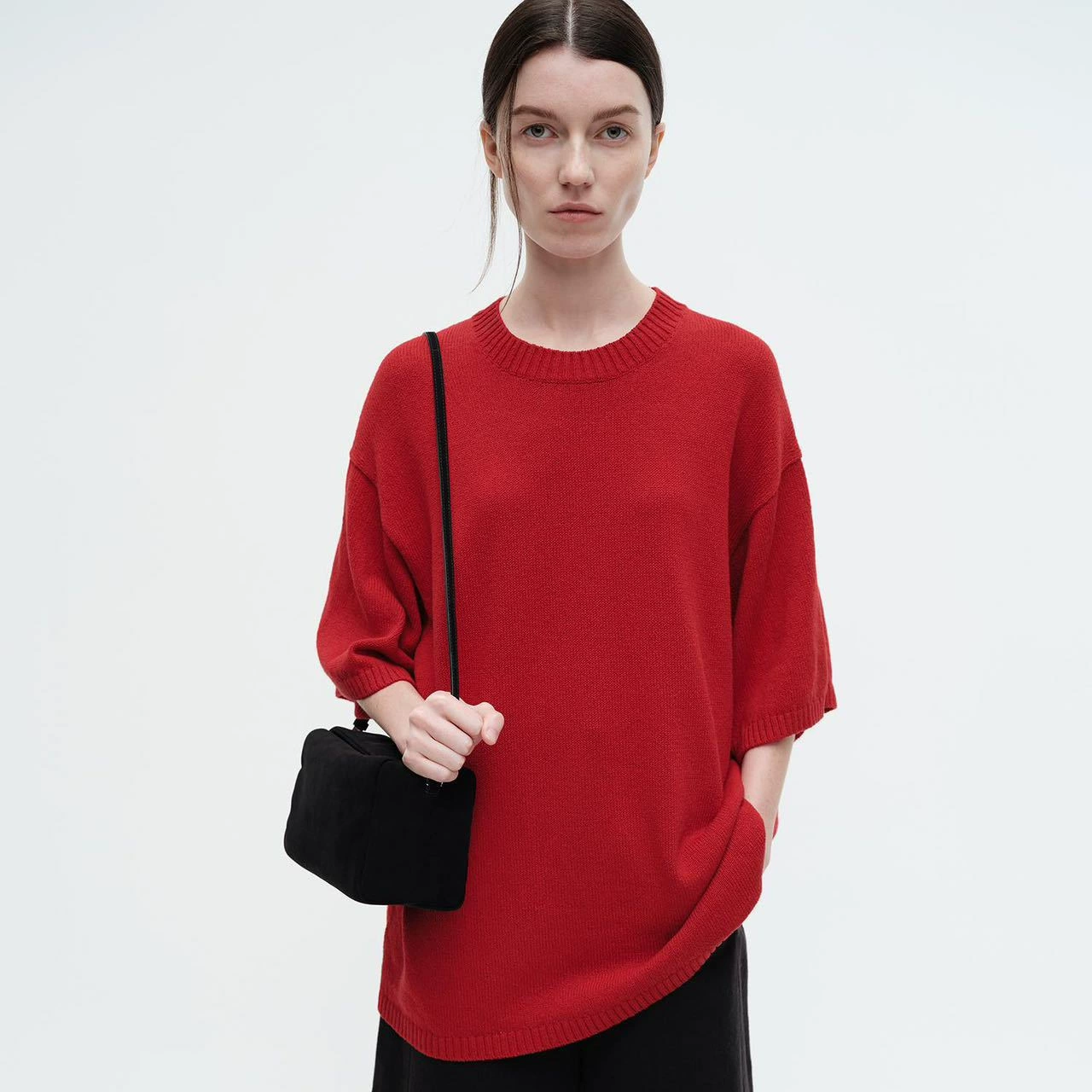 Jaja весна и лето сухой натуральный и бумажный ватный дышащий толстый ленивый трикотажный топ с рукавами