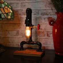 跨境美式乡村管灯复古爱迪生创意LED装饰金属台灯朋克风