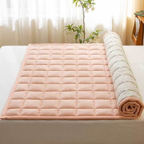 Class A solid color cotton mattress bedding household tatami pure cotton soft mattress yarn-dyed washed cotton anti-slip mat
