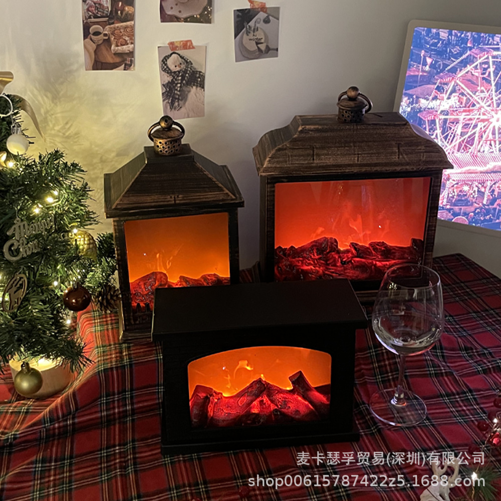 Lámpara LED de simulación de llama Lámpara de color Lámpara de noche Lámpara decorativa Lámpara de chimenea Lámpara de simulación de llama Lámpara de decoración creativa Lámpara de modelado