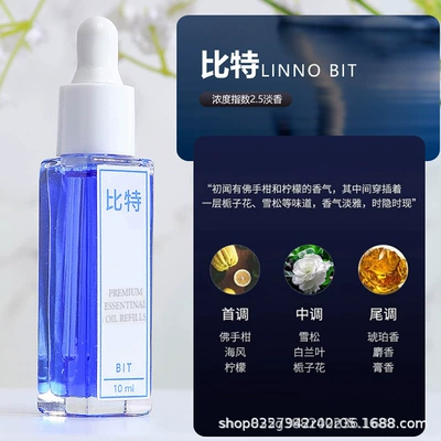 Langlong Refill Liquid Car Air Freshener Essential Oil Pendant 10ml for Car Use, Long-lasting Light Scent Perfume by Bit Logic (Car Perfume Aromatherapy) - bit-bit-10ml-refill-solution