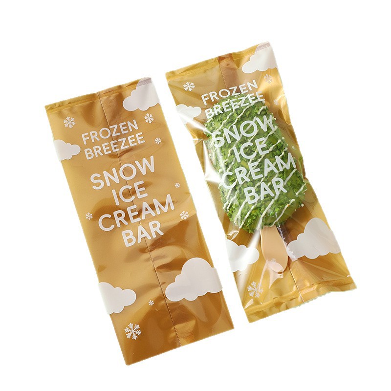 Bolsa de embalaje de paletas de hielo Bolsa de embalaje de helado grueso Bolsa de helado Helado varilla de madera Máquina de sellado Bolsa de plástico transparente