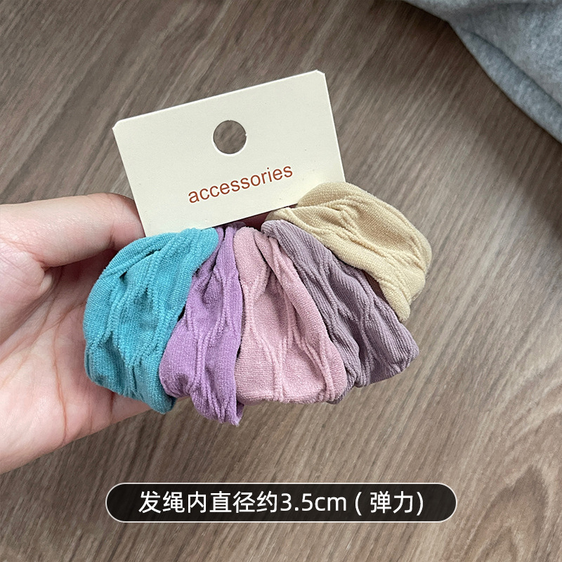 高弹力无接缝镂空头绳柔软加宽面膜发圈女扎马尾皮筋耐用发绳发饰|undefined