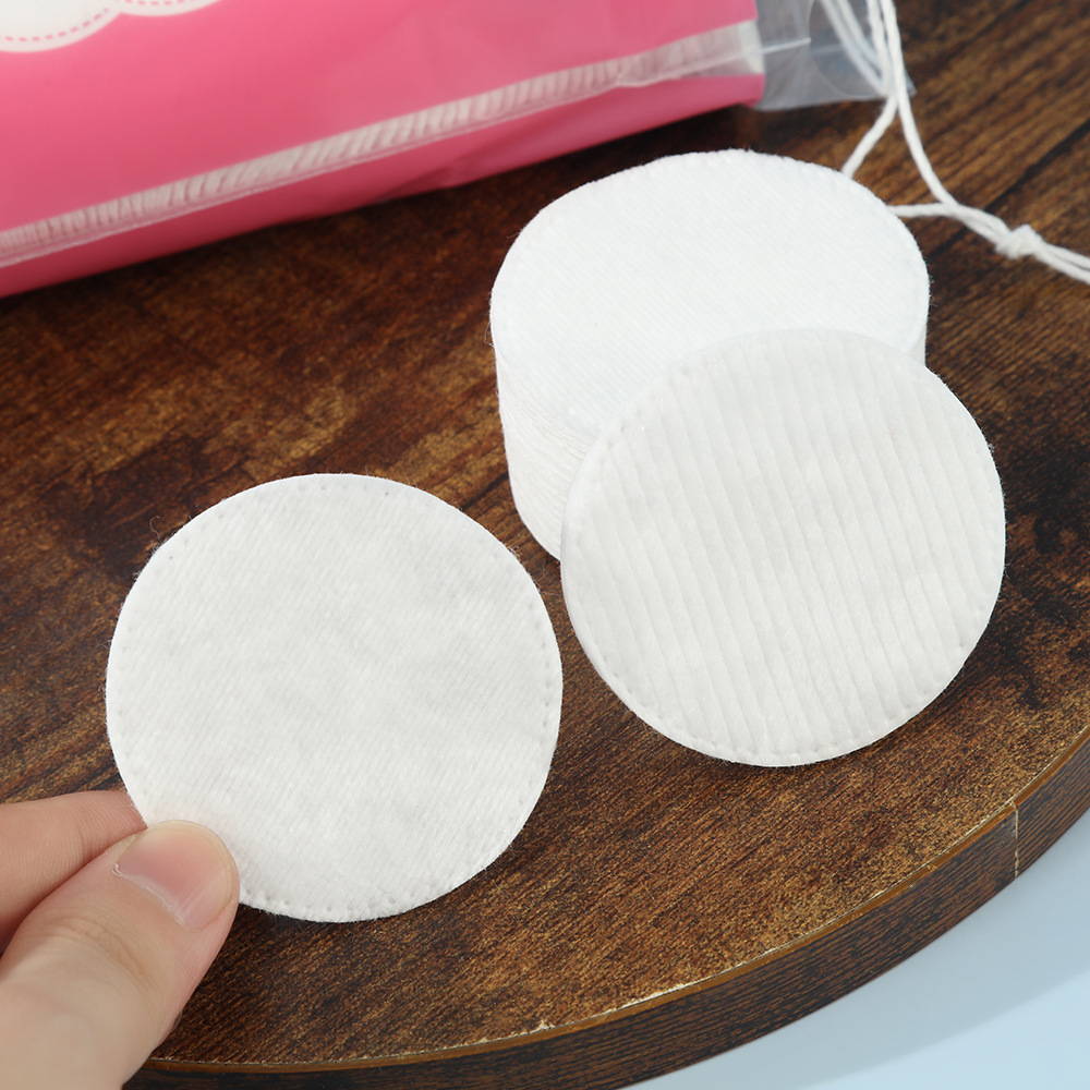 algodón húmedo desechable de doble efecto absorción de agua de algodón limpiador de maquillaje para la piel con bordes gruesos de bloqueo sin floc