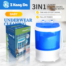 跨境多功能迷你洗衣机小型半自动波轮洗脱一体家用洗鞋机神器批发