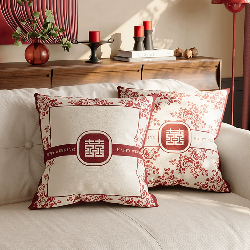 Pillow, red sofa, pillowcase for bed