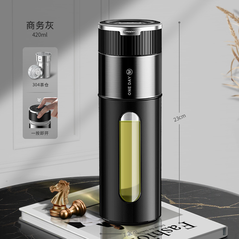 Onedayプラスチックガラスカップ車載ハイエンドビジネスギフト茶カップにお茶を持っています。|undefined