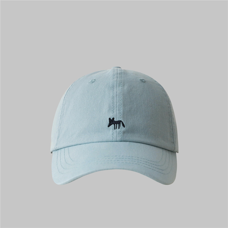 Nuevo pequeño zorro bonito bordado sombrero de béisbol primavera y verano nuevo estilo coreano instilo estilo gay de moda cara pequeña