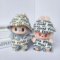 仅衣服】挂件拉布布衣服时尚MIU字母套装一二三代LABUBU着替潮萌