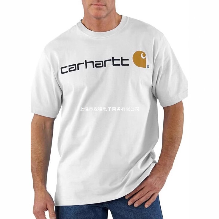 Carhartt Carhartt Short-Sleeved T-Shirt Tops Men's Trendy Brand Clothes Men's Summer Loose Casual T-Shirts Men's Wholesale