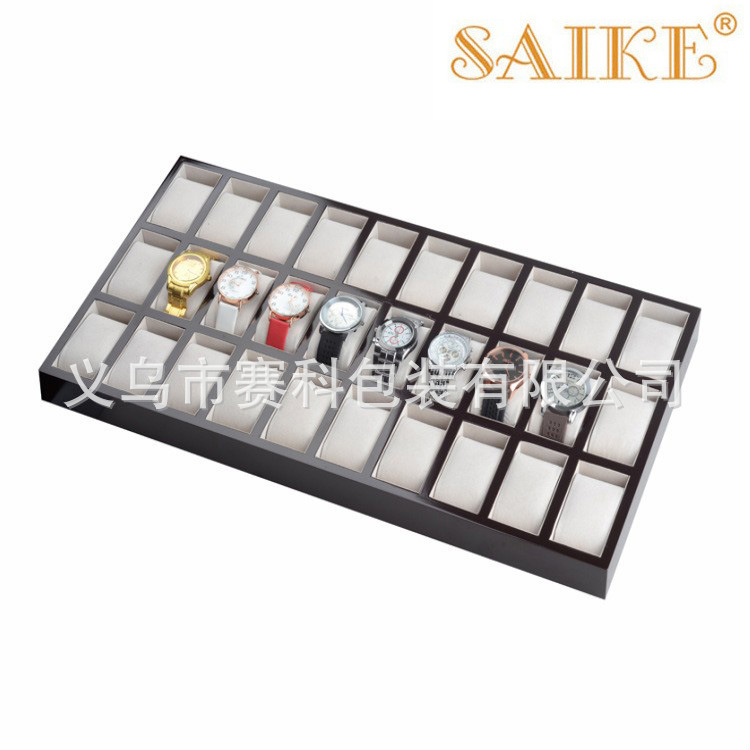 现货批发喷漆手表盘30位（3*10）手表展示托盘手表收纳盘手链