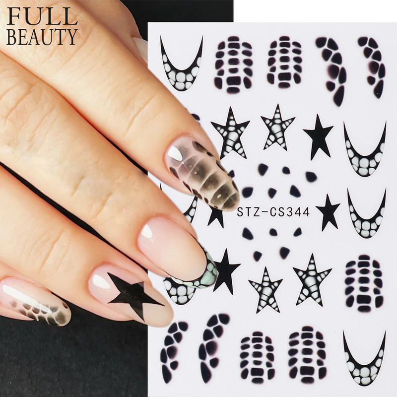 Cross-Border New Nail Art Stickers Ins Sweet Cool Spicy Girl Style French Crocodile Pattern Gradient Ripple Star Adhesive Nail Stickers Cross-Border New Nail Art Stickers Ins Sweet Cool Spicy Girl Style French Crocodile Pattern Gradient Ripple Star Adhesive Nail Stickers