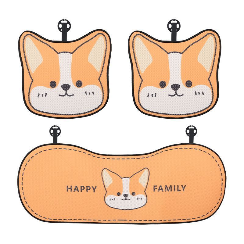 Clearance Sale: Cute Cartoon Dog Car Seat Covers, Universal for All Seasons, Ice Silk Seat Covers for Women, Summer Seat Covers