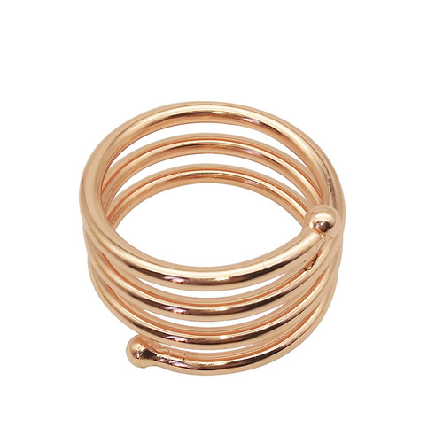 Cross-border hot selling napkin ring metal ring gold napkin ring napkin buckle Western restaurant spring napkin ring hotel table setting
