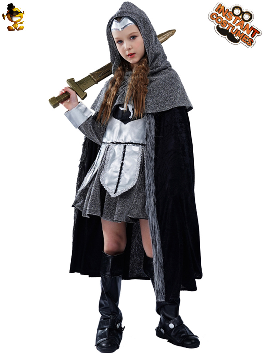 Niña Caballero traje de rendimiento traje de la etapa de la mascarada traje de Halloween traje de cosplay