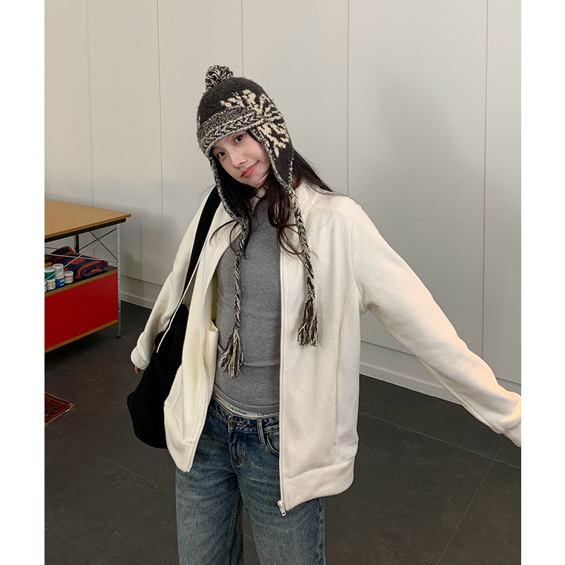 Nantao Polar Fleece Jacket Women's Autumn and Winter Liner Warm Fleece-Lined Sweatshirt Double-Sided Velvet Loose Sports Outdoor Fleece Jacket