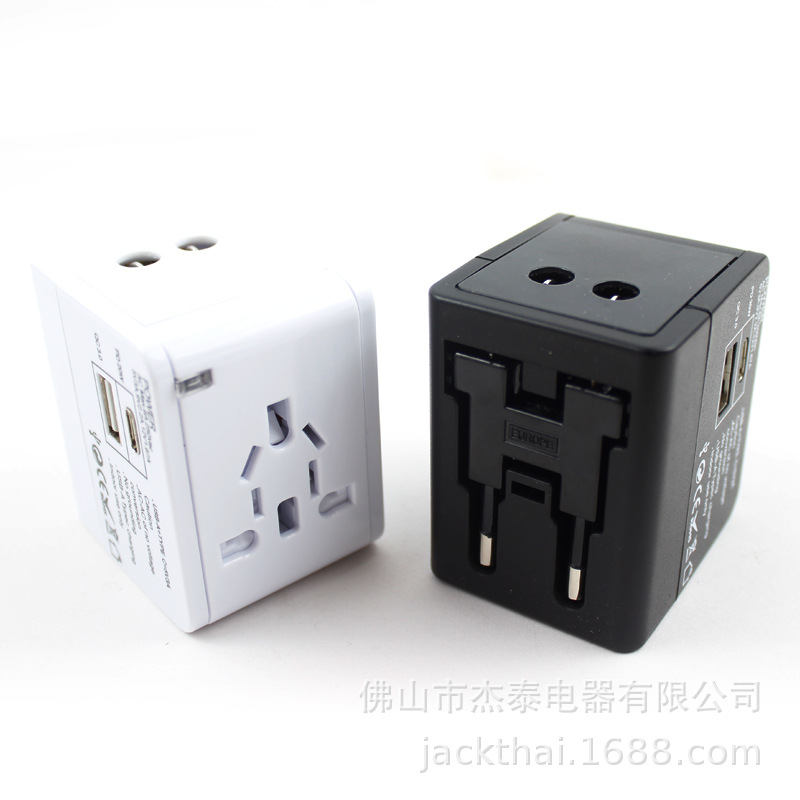 QC3.0快充转换插座,Word Adapter USB,多国旅游转换器PD20W快充