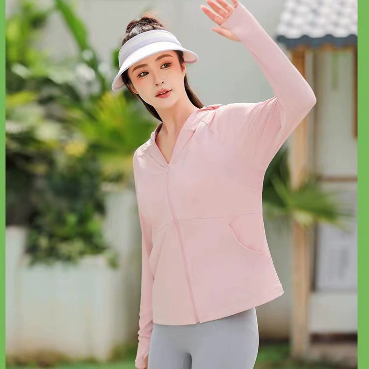 Оригинальная женская солнцезащитная одежда из ледяного шелка, новая модель 2025 года с черным покрытием, с отстегивающимся козырьком, рубашка для рыбалки, тонкая и дышащая солнцезащитная одежда.