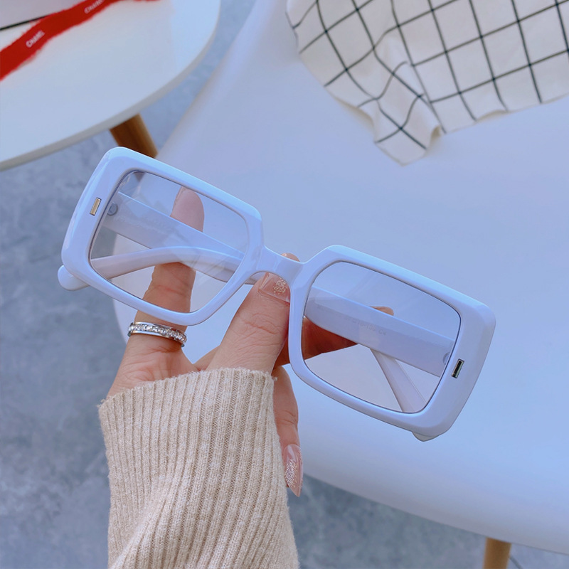 2021 nuevas gafas de sol cuadradas de moda europeas y americanas moda personalizada mi nail sunglasses gafas de sol de moda transfronterizas