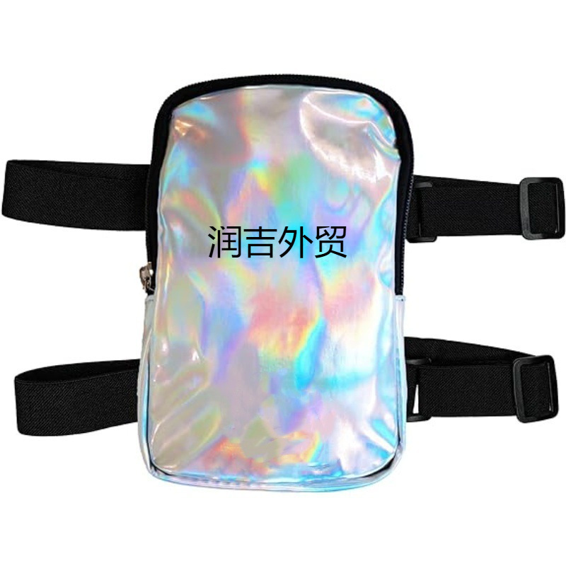 Cross-Border Amazon Holographic Thigh Bag for Women, Outdoor Waist Bag for Hiking and Travel, Versatile