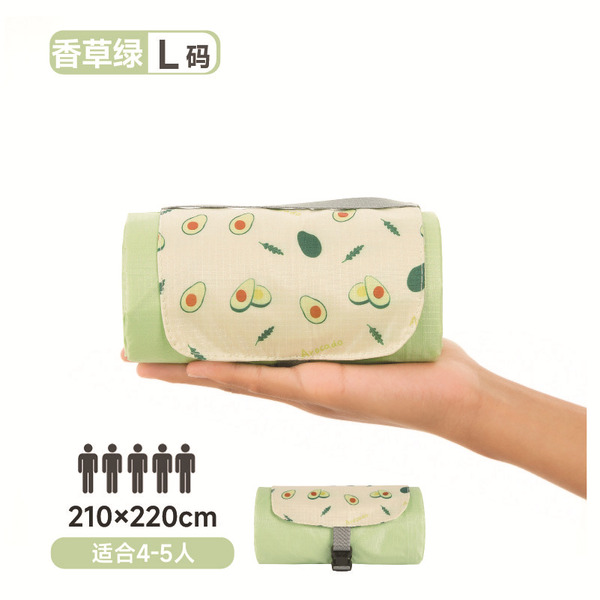 Handheld light and thin beach carpet for traveling for camping